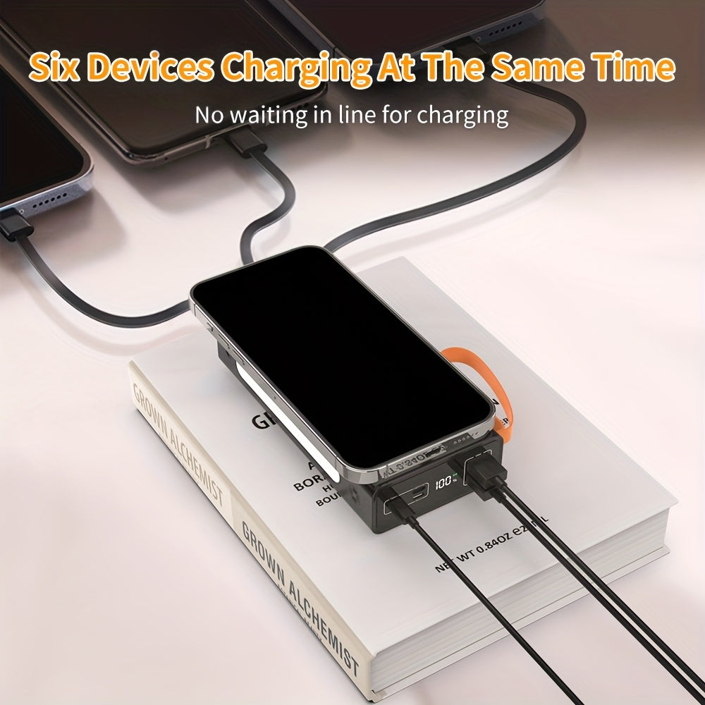 NNETM 50000mAh Magnetic Power Bank – 22.5W Fast Charging, LED Display, Multi-Device Charging