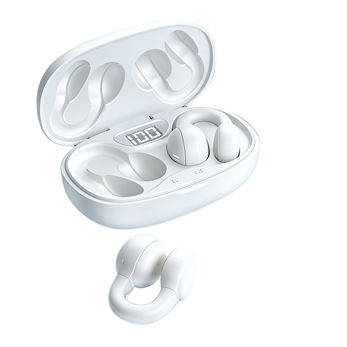AIR Active 3.0 White Sport Earbuds (Open Ear True Wireless Headphones)