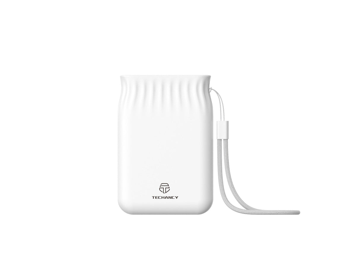 Techancy TF2772 6500mAh Power Bank – White, 2A Charging for Smartphones & Tablets, Portable Power Supply