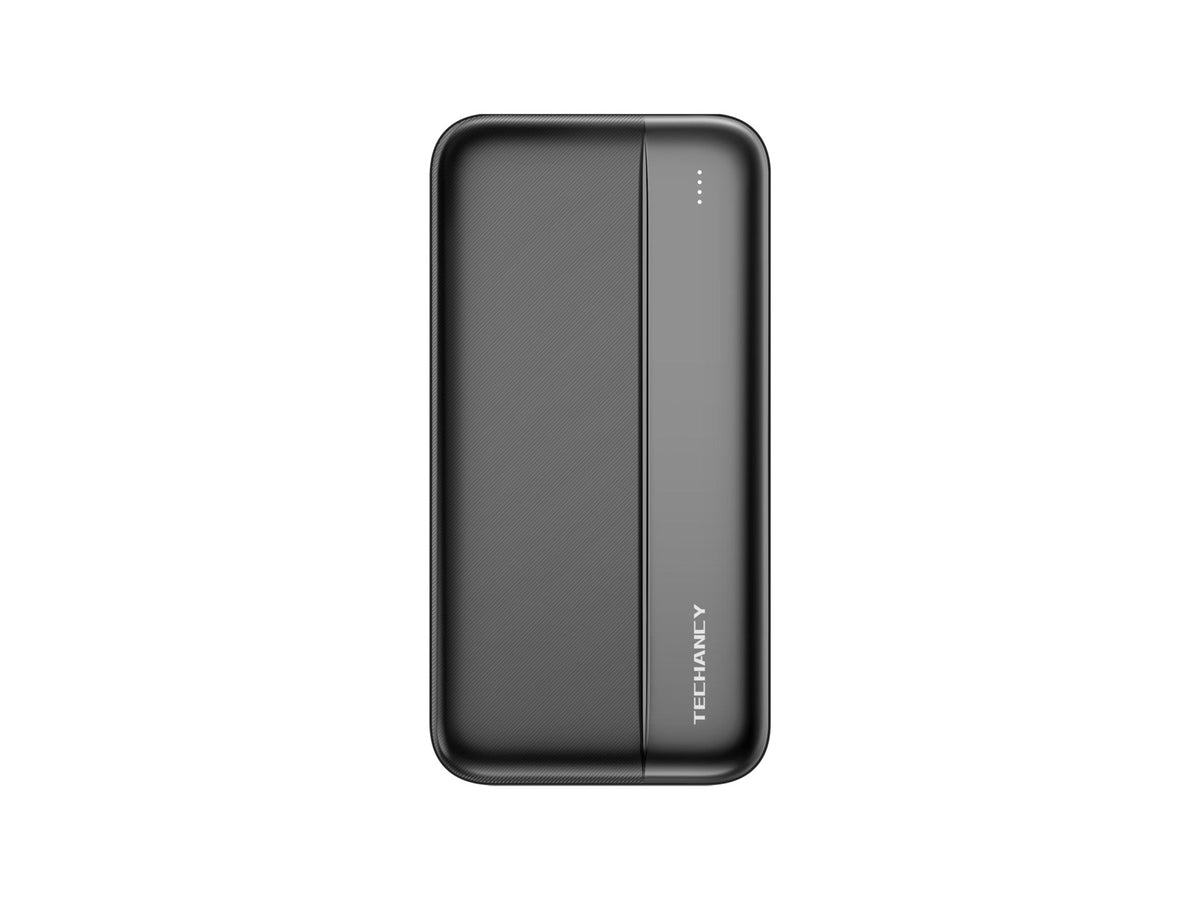 Techancy TF2776 10000mAh Power Bank – Black, 20W PD Fast Charging for Smartphones, Tablets & More!